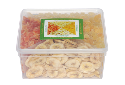 Tropical-Box 1Kg Trockenfrüchte getrennt in einer Box