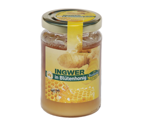 250g Ingwer in Blütenhonig (feinster Honig mit Ingwer aus Australien)